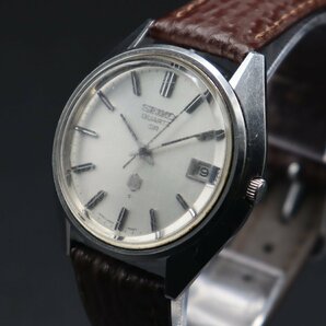 電池新品 SEIKO QUARTZ セイコー 38クォーツ シングルクォーツ 3862-7001 シルバー文字盤 諏訪工場 デイデイト 新品革ベルト メンズの画像1