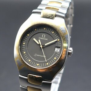 電池新品 OMEGA Seamaster Polaris オメガ シーマスター ポラリス 396.1022 Cal.1438 クォーツ SS/YG デイト スイス製 純正ブレス メンズ