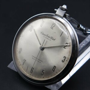 CITIZEN Pocket Watch シチズン ポケットウォッチ 17石 手巻き シャンパン全数字文字盤 3針 チェーン付 1960年代 アンティーク 懐中時計