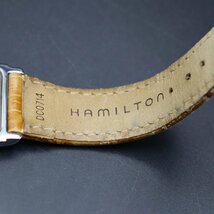 HAMILTON ハミルトン アードモア H114110 クォーツ スモセコ スクエア シルバーカラー 純正革ベルト＆尾錠 箱付 メンズ/レディース腕時計_画像9