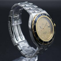 希少 ラージサイズ 電池新品 OMEGA Seamaster オメガ シーマスター プレボンド 200M 396.1041 cal.1441 クォーツ デイト 純正ブレス メンズ_画像4