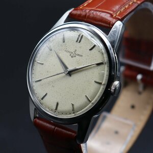 ULYSSE NARDIN Ulysse Nardin hand winding silver color round Switzerland made antique men's wristwatch 