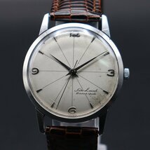 希少 SEIKO LAUREL セイコー ローレル 手巻き 17石 14025 変わり放射状文字盤 ジャンク 1959年製造 鶴マーク アンティーク メンズ腕時計_画像2