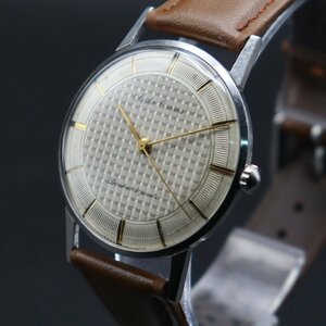 R6.5月OH済 SEIKO CRONOS セイコー クロノス 21石 手巻き 15001A 1950-60年代製 変わり文字盤 3針 新品革ベルト アンティーク メンズ腕時計