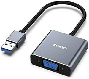 BENFEI USB 3.0 - VGA アダプター、USB 3.0 - VGA オス - メスアダプター Windows 11、