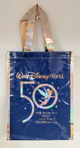 【新品・正規品】Disney World 50th Anniversary（ディズニーワールド50周年記念） エコバック/ショッピングバッグ