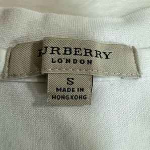 【近年モデル】 BURBERRY LONDON 半袖Tシャツ S 肩チェ ック柄 刺繍ホース柄 ノバチェック バーバリー ロンドンの画像6