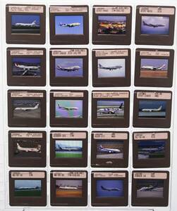 ■2000年前後 AIRLINE スライド 日系 ① 20枚 35mm リバーサルフィルム HCLマウント ボジ 飛行機 民間機 Velvia/Provia/Kodachrome