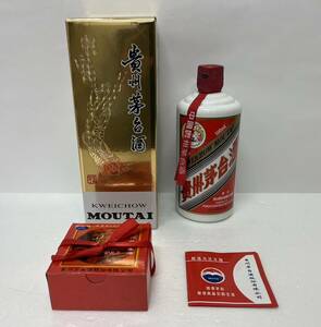 【ST18628MG】未開栓 貴州茅台酒 キシュウマオタイシュ マオタイ酒 天女ラベル MOUTAI KWEICHOW 中国酒 500ml/43% 箱有 グラス付 965g