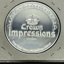 【DHS3181AT】DRAGON Crown impressions ドラゴン クラウン 銀貨 999 FINE SILVER シルバー 当時物 コレクション コイン _画像6