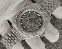 高級 新品 NH70 MOD 高品質 自動巻 メンズ腕時計 スケルトン ステンレス ダイバーズウォッチ カスタム_画像2