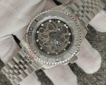 NH70 MOD 高品質 自動巻 メンズ腕時計 スケルトン ステンレス ダイバーズウォッチ カスタム_画像2