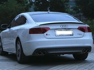 トランクブートスポイラーリップ翼アウディ A5 ABS スポーツバック 4 ドア 2009-2016 未塗装と塗装色