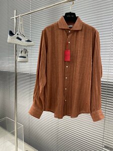 キトン　KITON　メンズ　シャツ　長袖　100%亜麻使用　カジュアル　新品　39-43　サイズ選択可能