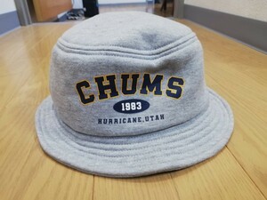 未使用品　MYTON（マイトン)” CHUMSチャムス” 【カレッジ風バケットバケットCollege Bucket Hat 】杢グレー