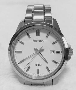SEIKO 腕時計　100M 文字盤大きく見やすい　