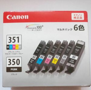 【新品／未使用】Canon キヤノン純正 インクカートリッジ BCI-351＋350/6MP 6色マルチパック 標準容量