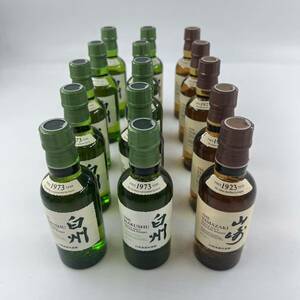 K5 【大阪限定・未開栓】サントリー 山崎 5本、白州 10本 180ml ボトル ウイスキー 15本セット シングルモルトウイスキー