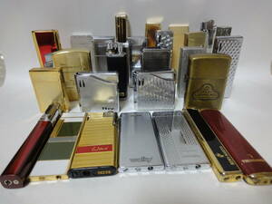  gas lighter . summarize 28 piece Maruman * Lancel * Pierre Cardin * Ronson * Trussardi * Valentino * Play Boy other 