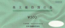 日本毛織 ニッケ 株主優待割引券 3000円分（500円×6枚） 送料込_画像1