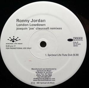 【Ronny Jordan London Lowdown (Joaquin 'Joe' Claussell Remixes)】2枚組 [♪UO]　(R6/5)