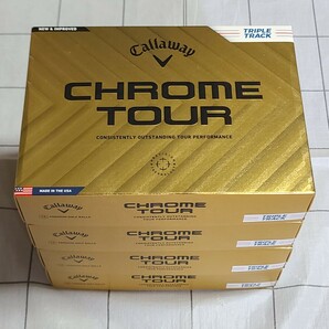 【外箱にダメージ有り】キャロウェイ CHROME TOUR トリプルトラック ホワイト 2024年モデル ゴルフボール 4ダース