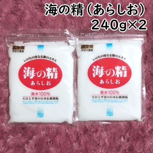 【240g×2袋】斎藤一人さんオススメの自然塩「海の精」あらしお