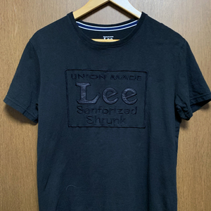 M Lee UNION MADE｜リー 半袖Tシャツ ブラック 刺繍ロゴ サンプル品