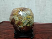 詳細不明　瑪瑙　メノウ　丸石　玉石　原石　約3.6Kg 鑑賞石 飾り石　飾物　オブジェ　コレクション　インテリア　ジャンク_画像4