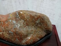 詳細不明　赤石　赤玉石　桜石　瑪瑙　？　原石　約9.2Kg 観賞石　置物　飾石　飾物　オブジェ　インテリア　コレクション　ジャンク_画像7