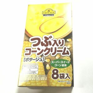 未開封 トップバリューつぶ入りコーンクリーム(ポタージュ) 8袋入 賞味期限 24/12 17.5g×8