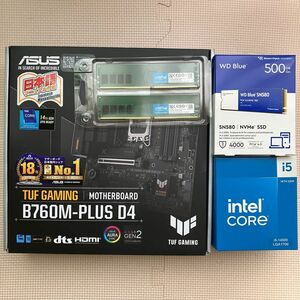 Intel Core i5 14500+マザーボードセット(TUF GAMING B760M PLUS D4)