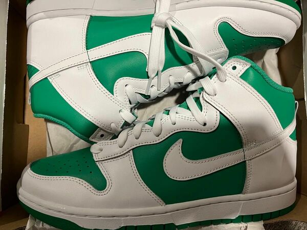 サイト内最安値新品未使用Nike Dunk High "Green/White"