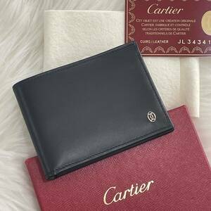 Cartier カルティエ 財布 折り財布 二つ折り財布 2つ折り財布 未使用品 BOX付き ブラック