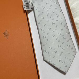 新品未使用品 タグ付き HERMES エルメス ネクタイ シルク Hロゴ