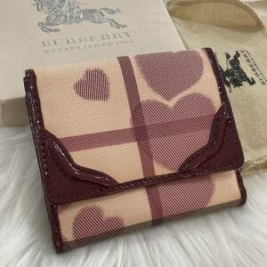 BURBERRY バーバリー 財布 折り財布 ハート PVC BOX付属