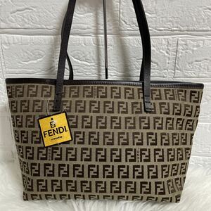 FENDI フェンディ ズッキーノ ハンドバッグ バッグ 極美品 ロゴ 保護シール付き 