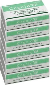 日本製紙クレシア クレシア EFハンドペーパータオル ソフトタイプ 2枚重ね ホワイト 200組(400枚) x 6パック