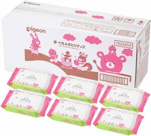 【手口ふき】ピジョン 手・くちふきとりナップ 1120枚(70枚×16P) Pigeon Friends [ケース販売]