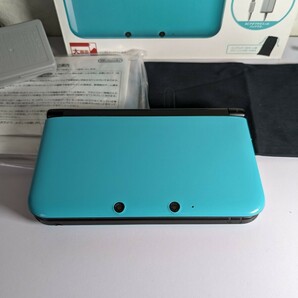 Nintendo ニンテンドー 3DSLL リミテッドパック ターコイズ ブラック 箱、充電器付の画像3