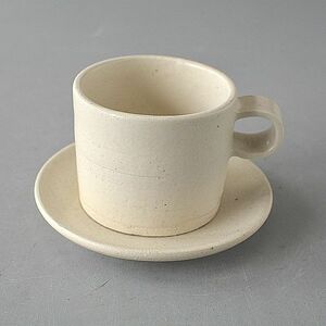 コーヒーカップ ソーサー 粉引 はまぐり窯 手作り 08