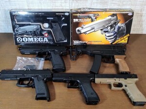 [ Junk ] Tokyo Marui GLOCK INC. air gun gas gun together set / Scorpion /OMEGACOLT MK Ⅳ/SOCOM MK23/ electric gun / military 