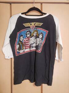 VAN HALEN ヴァン ヘイレン Tシャツ ヴィンテージ USED 白黒 L? (スウェット バンド ロック)