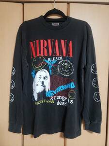 NIRVANA ニルヴァーナ ニルバーナ Tシャツ ロンT USED 黒 L (ヴィンテージ スウェット バンド ロック)