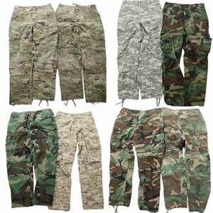  old clothes . set sale field pants . interval military 8 pieces set ( men's M /L ) camouflage duck pattern MIX digital duck MS6281 1 jpy start 
