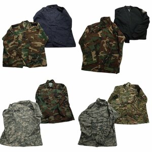  old clothes . set sale field jacket . interval military 8 pieces set ( men's M /L ) camouflage duck pattern MIX digital duck plain MS6167 1 jpy start 