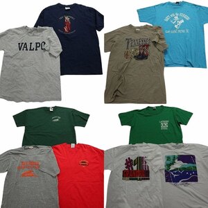 古着卸 まとめ売り ～90s　オールド 半袖Tシャツ 10枚セット (メンズ XL ) フロントプリント ワンポイントロゴ MS4860 1円スタート