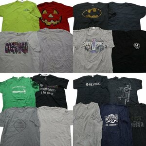 古着卸 まとめ売り カラーmix プリント 半袖Tシャツ 17枚セット (メンズ L ) ブランド カラープリント 大判プリント MS4334 1円スタート