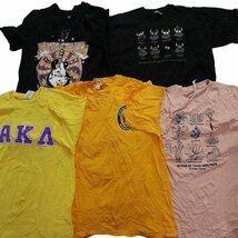 古着卸 まとめ売り カラーmix プリント 半袖Tシャツ 20枚セット (メンズ L ) スカル 企業ロゴ キャラクター MS5537 1円スタート_画像5