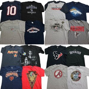 古着卸 まとめ売り プロチーム 半袖Tシャツ 16枚セット (メンズ M /L ) ASTROS BRONCOS FALCONS MS5632 1円スタート